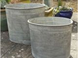 Large Garden Bathtubs Metal Oval Planters Galvanized Garden Plant Tub