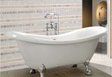 Large Luxury Bathtubs 1600mm Freestanding Slipper Bath Tub Double Ended Roll top