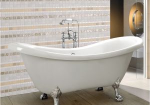 Large Luxury Bathtubs 1600mm Freestanding Slipper Bath Tub Double Ended Roll top