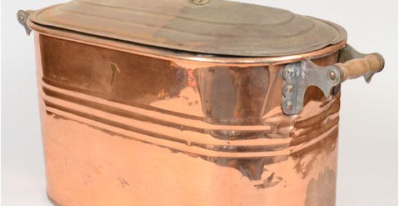 Large Oval Bathtubs Antique Copper Boiler Pot Oval Steamer Tub Wood