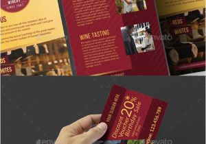 Large Rack Card Size Winery Rack Card and Voucher Template Print Templates Template