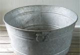 Large Round Bathtubs Vintage Galvanized Wash Tub Round