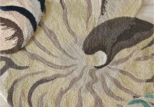 Large Round Nautical Rugs Add A Splash Of Seaside Style with Our Spiraling Shell Shaped Rug