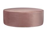 Large Round Ottoman Life Interiors Harper Round Ottoman Blush Velvet Modern