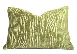 Large Velvet Floor Cushions Designer Faux Bois Wood Grain Green Beige Velvet Texture Pillow