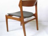 Leather and Metal Dining Chairs Vintage Teak Dining Chair with Genuine Leather by Erik Buch for O D