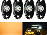 Led Driving Lights Automotive Amazon Com 4 Pods Led Rock Lights Kit Ampper Waterproof Underglow