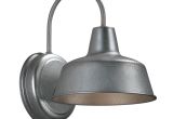 Led Garage Lights Lowes Shop Portfolio Ellicott 10 75 In H Galvanized Dark Sky Outdoor Wall