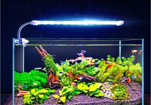 Led Light for Planted Aquarium Crystal Lamp Double Row Fish Tank Lamp Water Plant Grow Led Light