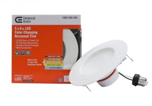 Led Recessed Lighting Retrofit Costco Commercial Electric 6 In Matte White Integrated Led Recessed Trim 5