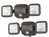 Led Security Light Home Depot Mr Beams Wireless 140 Degree Bronze Motion Sensing Outdoor