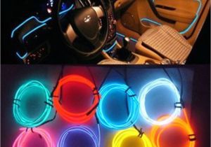 Led Strip Lights for Cars Car Interior Decor 12v Red Led Lamp Wire Luminescent Tube Ambient