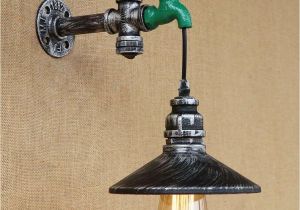 Led touch Lamp Bulbs 2018 Retro Iron touch Switch Water Pipe Vintage Loft Wall Lamp with