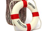 Lifesaver Ring Decoration Welcome Aboard Foam Nautical Life Lifebuoy Ring Boat Wall Hanging