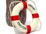 Lifesaver Ring Decoration Welcome Aboard Foam Nautical Life Lifebuoy Ring Boat Wall Hanging