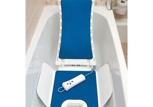 Lift Chairs for Bathtub White Bellavita Automatic Bath Tub Lift Folding Back Drive