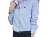 Light Blue button Up Shirt Womens 2016 New Autumn Women Blouses Shirt Elephant Print All Match Blusas