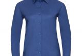 Light Blue button Up Shirt Womens Shirts Stretch tops Russell Europe