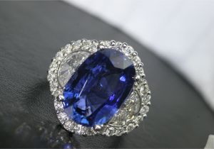 Light Blue Diamond Engagement Rings Graceful Engagement Rings Light Blue Diamonds On A 4 25 Carat Oval