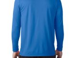 Light Blue Long Sleeve Shirt Womens 47400 Gildan Performancea 4 7 Oz Yda² Adult Long Sleeve Tech T