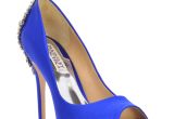 Light Blue Suede Heels Kiara Embellished Peep toe Pump evening Shoe by Badgley Mischka