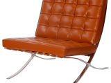 Light Brown Leather Accent Chair Barcelona Chair Contemporary Armchairs and Accent