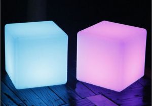 Light Cube Side Stool Led Luminous Cube Size 25cm Outdoor Ip68 Luminous