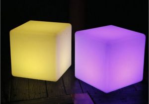 Light Cube Side Stool Led Luminous Cube Size 25cm Outdoor Ip68 Luminous