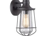 Light Fixture Glass Covers Shop Portfolio Valdara 11 5 In H Black Outdoor Wall Light at Lowes Com