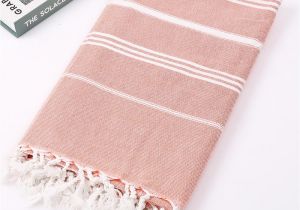 Light Pink Bath towels Turkish Beach towels 100 Cotton Stripes Thin Bath towel Travel