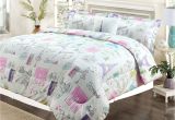 Light Pink Comforter Twin Amazon Com Full 4 Pc Bedding Girls Comforter Bed Set Paris Eiffel