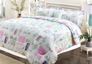 Light Pink Comforter Twin Amazon Com Full 4 Pc Bedding Girls Comforter Bed Set Paris Eiffel