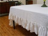 Light Pink Table Cloth Amazon Com Off White Linen Table Cloth with Frayed Ruffle Home