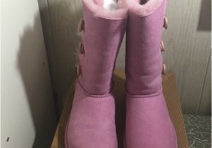 Light Pink Uggs Bailey button Triplet Ugg Boots Authentic
