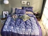 Light Purple Comforter Set 2018 Plaid White Flowers Purple Duvet Cover Set Egyptian Cotton Bed