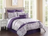 Light Purple Comforter Set 8 Piece Rianna Jacquard Purple Ivory Comforter Set Master Bedroom