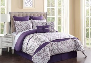 Light Purple Comforter Set 8 Piece Rianna Jacquard Purple Ivory Comforter Set Master Bedroom