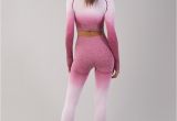 Light Purple Crop top Gymshark Ombre Seamless Crop top Chalk Pink Beet 2 Fashion