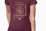 Light Purple Shirt Womens Spanish Passport Vintage Womens T Shirt Womens T Shirts