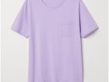 Light Purple Shirt Womens T Shirt with Chest Pocket Light Yellow Hm Us