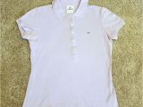 Light Purple Shirt Womens Womens Lacoste Purple Lavender Short Sleeve Mesh Polo Shirt Size 38