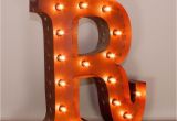 Light Up Initials 24 Letter R Lighted Vintage Marquee Letters with Screw On sockets