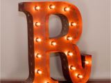 Light Up Initials 24 Letter R Lighted Vintage Marquee Letters with Screw On sockets