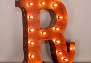 Light Up Initials 24 Letter R Lighted Vintage Marquee Letters with Screw On sockets