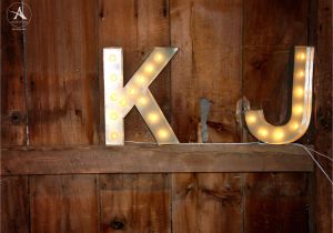 Light Up Initials Vintage Barn Wedding Light Up Initials tollgate Farms Novi