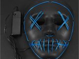 Light Up Masks for Raves Halloween Led Light Up Purge Mask Luminous Skeleton El Wire Rave
