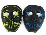Light Up Masks for Raves Halloween Led Light Up Purge Mask Luminous Skeleton El Wire Rave