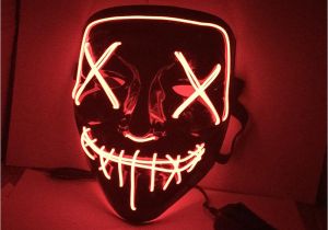 Light Up Masks for Raves Halloween Mask Led Light Up Funny Masks the Purge Election Year