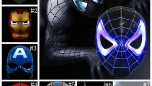 Light Up Masks for Raves Led Captain America Masks 8 Styles Glowing Lighting Spiderman Hero
