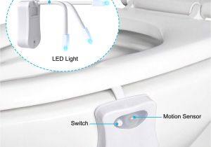 Light Up toilet Seat Adoric Motion Activated toilet Night Light 2 Modes In 8 Color